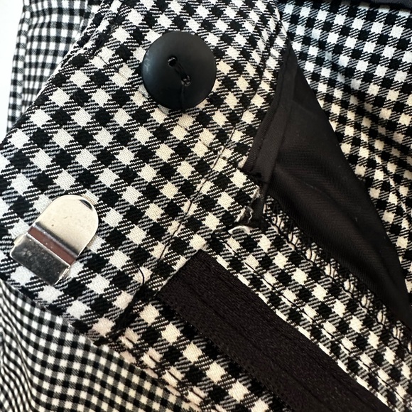 Zara Checkered Cigarette Pants Black & White - Picture 5 of 6